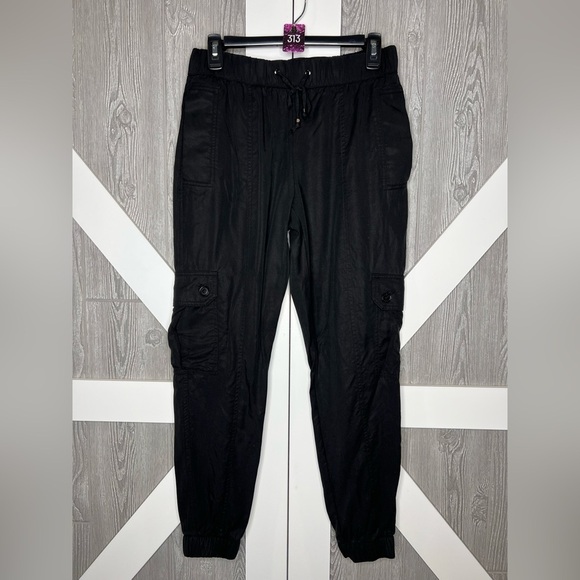 313. Banana Republic Black Cargo Joggers Pants XS - Picture 2 of 8